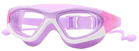 Goggles da bagno giovanile, occhiali per bambini per nuotare - Nessuna perdita di occhiali per bambini impermeabili | Occhiali da nuoto a vista larga in silicone con cinturino regolabile per 8-12
