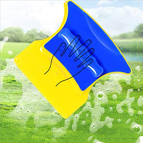 Fdit Double Sided Magnetic Window Cleaner, Powerful Magnets Lock Together for Effortless, with Sticker for Sponge Security, for Windows Fish Tanks Mirrors Tiles 3-8mm Thickness