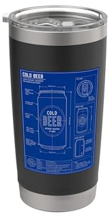 Plano divertido y sarcástico de cerveza fría Vaso térmico de acero inoxidable de doble pared