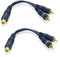 iYueMps Cinch Splitter Cinch Y Kabel 2 Stück 15cm RCA 1 Buchse auf 2 Stecker Adapter RCA Splitter für Verstärker, Heimkino, Subwoofer