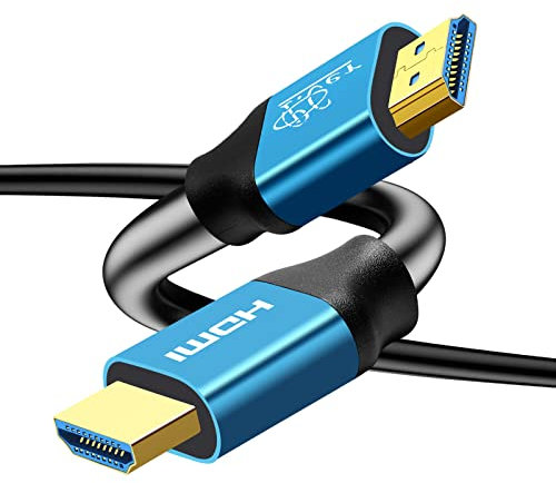 PCERCN Câble HDMI Haute Vitesse 4K 2M, Ultra HD TV Câble HDMI 2.0 60Hz, Full HD 1080p 3D, High Speed 18Gbps par Ethernet, Supporte HDR, 3D, Arc, PS4, Xbox, Projecteur