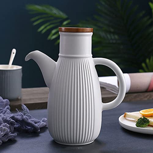 WMDSYGD Cuisine Cuisson Céramique Olive Huile Bouteilles Nordic Porcelaine Sauce Soja Cruet Distributeur Condimentateur Accueil Cuisine Barbecue Outils de Cuisson Bouteilles d'huile de Cuisson