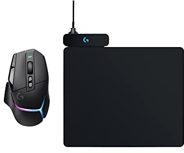 Logitech G Powerplay Wireless Charging System and G502 X PLUS Wireless gaming mouse – mouse with LIGHTFORCE hybrid switches, LIGHTSYNC RGB, HERO 25K gaming sensor - PC/macOS