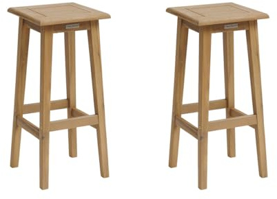 Hespéride - Tabouret Haut Tiwi Acacia - L. 32 x P. 32 x H. 71 cm - Mobilier d'Extérieur pour Terrasse Balcon Patio