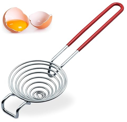 Egg Separator for Raw Eggs - Egg Yolk Separator Kitchen Gadget Yolk Remover Stainless Steel Gadget for Raw Eggs & Cake Baking White Filter | Convenient Design