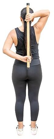 MobileVision 26 Inch Bamboo Stick for Yoga & Sport Fitness, for use with Stretching, Breathing & Posture Exercises