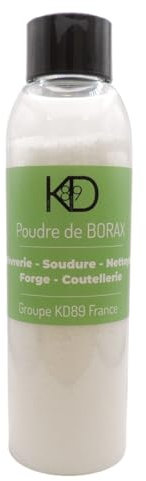 KD89 Borax - pour Nettoyer Les métaux, nettoie la Zone Avant Soudure et évite l'oxydation, utilisé en Bijouterie, orfèvrerie, soudage, Flux de brasage. (150g)
