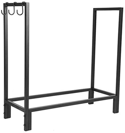 76X31X75.5 cm Portalegna in ferro battuto Ganci Portaoggetti per legna da ardere Stand Organizzatore Attrezzi per il caminetto (Come mostrato in una dimensione)