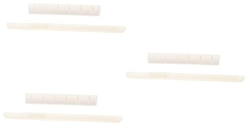 TOYANDONA 3 Sets Saitengitarren-ton Ox Bone Gitarrensaitenmuttern Gitarrensattelbrückenzubehör Holzgitarrenzubehör