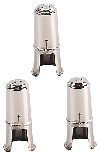 BESTonZON 3St Schutzkappe für das Mundstück Mundstückabdeckung für Saxophon Saxophonkappe Alt zubehör Mundstück Schutzkappe Mundstückkappe aus Metall Mundstück für
