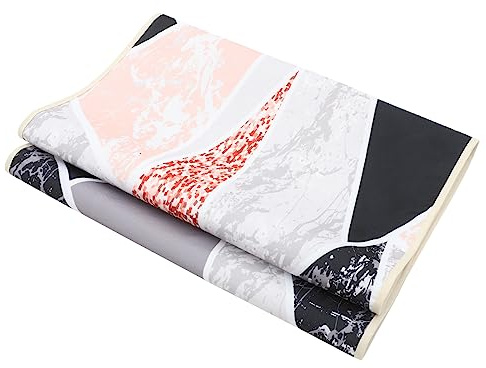 KICHOUSE Housse De Table à Repasser Polyester Résistante Chaleur Housse Antidérapante Et Résistante Aux Taches Modèle Marbre