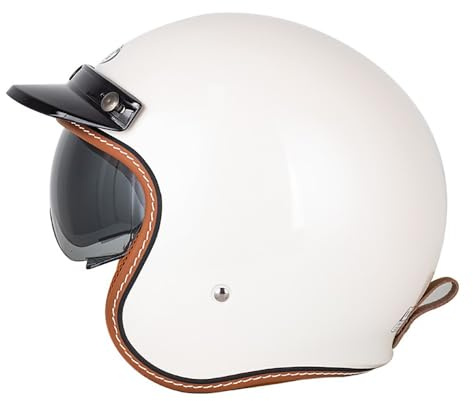 Open Face Low Profile Helmet, Motorcycle Helmet with Inner Sun Visor, Open Face Jet Motorbike Helmets for Adult - Motorbike Rider Road Legal ECE22-06 Approved