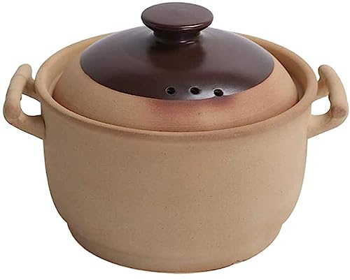 Olla De Barro,Ollas De Barro for Cocinar,Cazuela De Cerámica Olla De Barro Antiadherente for Todas Las Estufas Excepto La Cocina De Inducción(5L)
