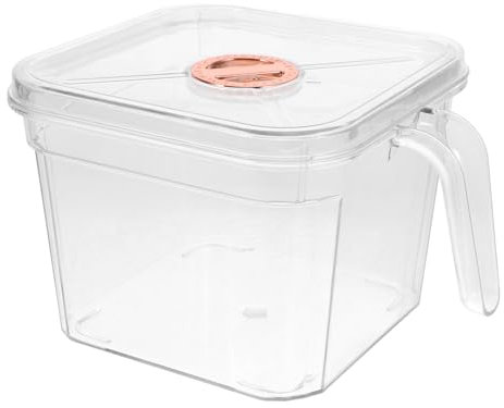 BELLIFFY Unzerbrechlicher Transparenter Fischbehälter Mit Griff Und Deckel Für Betta-Fische Und Goldfische Quadratisches Desktop-Aquarium Kleine Für Tischdekoration