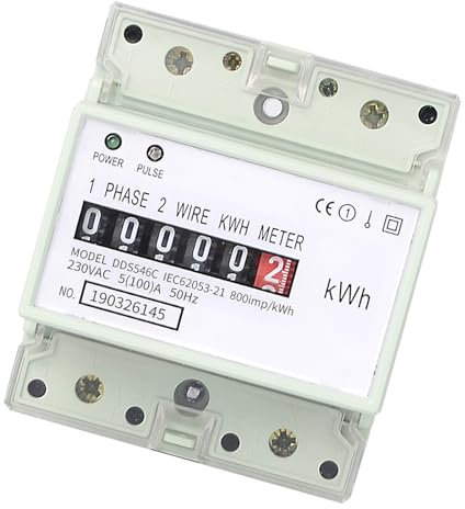 Compteur d'énergie électronique monté sur rails pour économiser de l'espace pour la maison et les petites entreprises