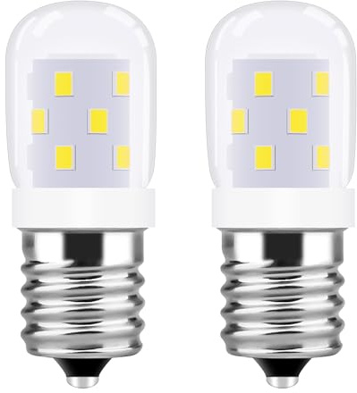 LED Microwave Light Bulbs Under Hood 3W 120V, E17 Base, 5000K, 2 Pack