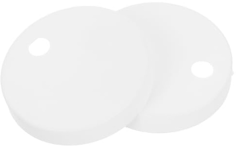 GALPADA Cache-Boulons De Toilettes Blancs Couvercle Décoratif pour Vis De Toilette Capuchons De Boulons Ronds en Plastique pour Fixation De Siège Et Charnière 1 Paire