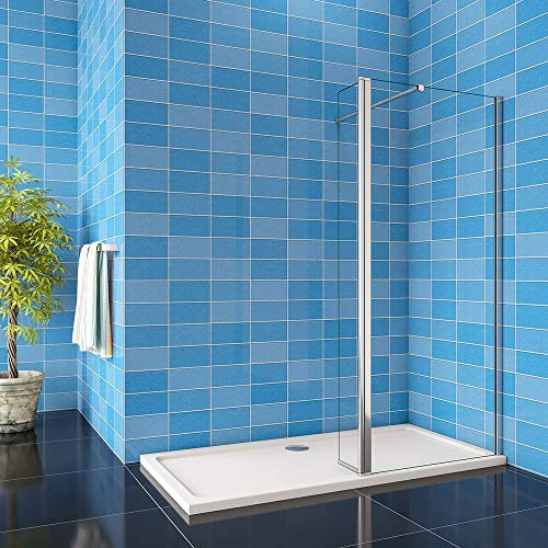 Shower Enclosure Walk in 800x1900mm Shower Screen 300x1900mm Flipper Panel