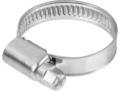 Colliers de serrage 40-60 mm, 25 pièces, Inox W2, 9 mm large, 7 mm d'épaisseur, colliers à vis sans fin inoxydables, réglables - colliers à vis pour tuyau, tube, sanitaire, ventilation