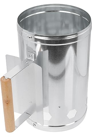 Toyvian Charcoal Bbq Briquettes Ignition Barrel Bbq Charcoal Grill Starter Metal Chimney Fire Starter for Outdoor