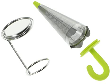 ASAKKURA Reusable Umbrella Shape Tea Strainer Stainless Steel Silicone Infuser for Loose Tea Convenient Household Filter for Teapots Teacups