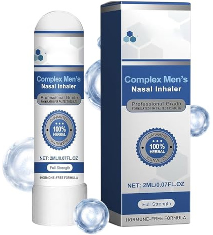 Naseninhalator, Complex Men's Nasal Inhaler, Natürlicher Naseninhalator Stick, Gibt Energie Und Vitalität, Verbessert Die Durchblutung, Menstick Komplexer Nasal Inhaler, 1 Stück