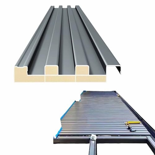 Metal Roofing Panels – Heavy Duty Aluminum Insulated Panels, Load Capacity 661 lbs for Carport, Pergola, Garage, Shed, Gazebo, Chicken Coop, Patio – 10 Pcs