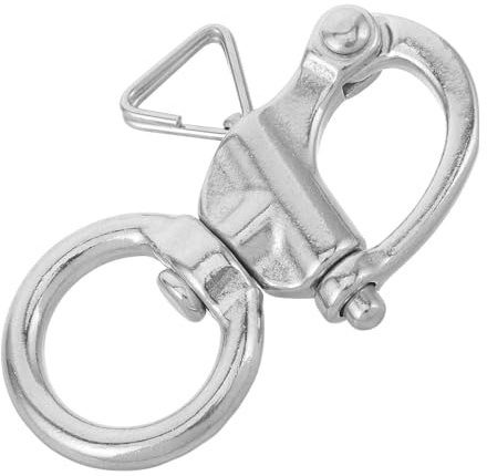 PRETYZOOM Grillo Girevole per Ancora in Acciaio Inossidabile 65Mm Gancio a Sgancio Rapido Marino per Ormeggio Barche e Attrezzatura Vela Ferramenta Robusta per Yacht e Sartiame Nautico