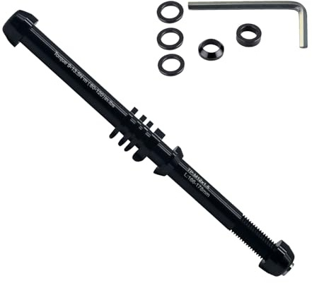 Steckachse für Rollentrainer – 12 mm Steckachsen-Adapter für Fahrradtrainer, Achsen, kompatibel mit Mountainbikes und Rennrädern 142–148 mm, Gewinde P1,0 P1,5 P 1,75, inkl. Abstandshalter für Damen