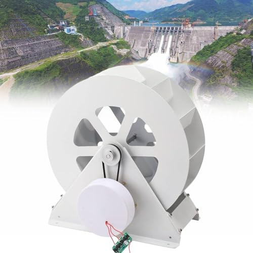 GTATBTG Generador hidroeléctrico de rueda de agua de baja velocidad de 100 W, microturbina hidroeléctrica para iluminación doméstica y exterior
