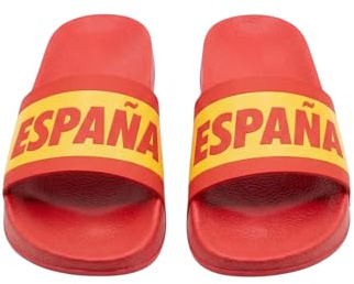 NOESLOMISMO BY DILEMA Chanclas Pala Bandera España Unisex | Sandalias de Goma EVA Ligeras y Cómodas | Antideslizantes para Piscina, Playa, Ducha y Baño, Suela Acolchada, Abiertas, Verano Hombre Mujer