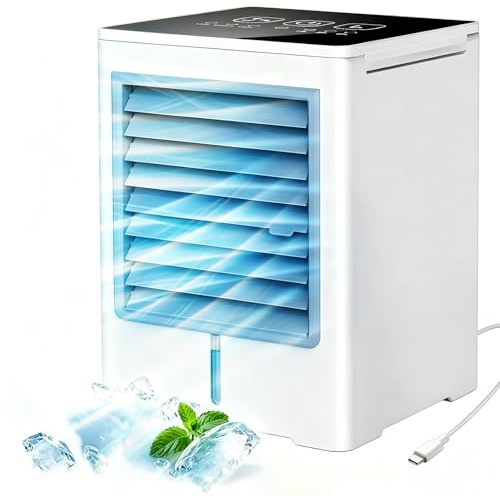 Aire Acondicionado Portatil, Climatizador Evaporativo, Ventilador con Agua