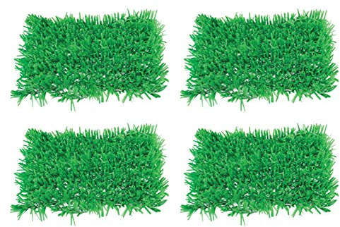 Beistle 4 Piece Green Tissue Paper Grass Mats for Happy Easter and Spring Summer Decorations Celebrations, Fairy Garden Luau Theme Party Supplies