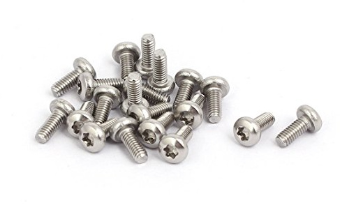 sourcing map 20pcs M2.5 x 6mm 304 Edelstahl Torx Flach Kopf Schrauben Bolzen Befestigungen DE de