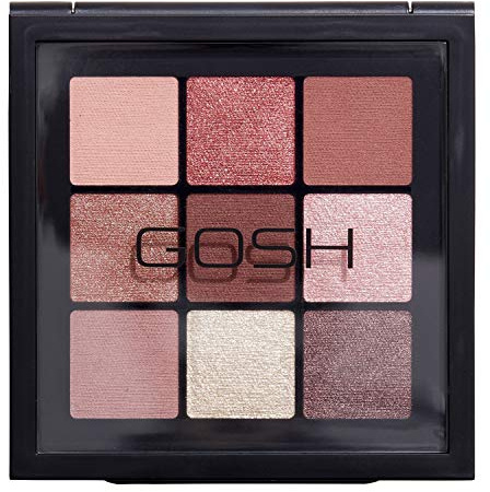 GOSH Eyedentity Lidschatten-Palette 001 BE HONEST mit 9 perfekt abgestimmten Farben in Matt & Metallic I kombinierbar für Tages-Make-Up & glitzernde Looks für den Abend I vegan & parfümfrei