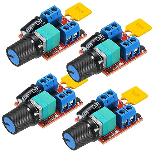 Gebildet 4pcs PWM Motor-Drehzahlsteller, DC 5V-35V 5A Einstellbarer Reversible, DC 6V 12V 24V 35V Variabler Spannungsregler Dimmer-Regler Schalten, mit LED-Anzeige und Schalterfunktion