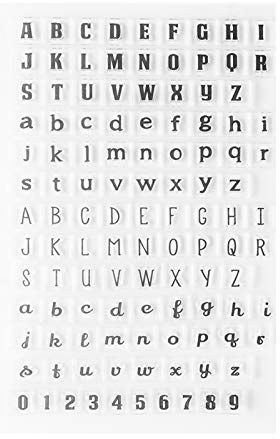 Tyenaza Silikonstempel Buchstaben Klein, Buchstaben Stempel Alphabet Clear Stamps Silikonstempel Und Zahlen für DIY Scrapbook Accounting Note (Y38 Groß- und Kleinschreibung)