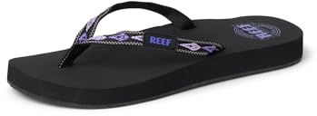 REEF Femme Ginger Tongs, Noir/Violet, 39 EU