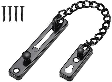 Stainless Steel Door Chains,Door Limiter Door Lock with Screw,External and Internal Door Restrictor for Wooden and UPVC Doors and Windows