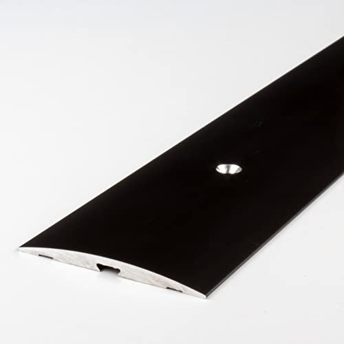 PROVISTON | Övergångsprofil | Aluminiumanodiserad | Bronze Dark | Bredd 50 mm | Höjd 4 mm | Längd 1000 mm | Borrade | Övergångsskena | Övergångsfält | Jordprofil | Omslagstång | 1 del