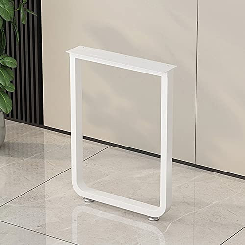 XUAN 70 cm Tischkufen Möbelfüße Tischbeine Metall Tischgestell Modern Möbelbein Rechteckige Tischuntergestell Schwarz/weiß/Gold Esstisch Beine (Color : White, Size : 40 * 70cm)