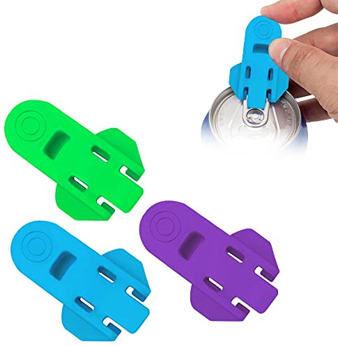 KLYNGTSK 3 PCS Abridores de Latas de Bebidas, Abridor de Botellas de Plástico, Abridor de Latas de Bebidas, Abridor Manual de Tapas de Latas de Bebidas para Cola, Cerveza, Refresco, 3 Colores