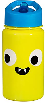 Sass & Belle Monster Bottle – 400ml Reusable BPA-Free with Foldable Straw, Fun Googly Eyes Design, Lightweight & Durable Boys or Girls Kids Water bottle for School & Travel