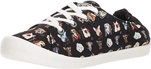 Skechers Women's Bobs D'vine Sneaker, Black, 3 UK