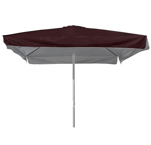 Produce Shop Ombrellone giardino in alluminio 3x3 quadrato palo centrale Marte Brown