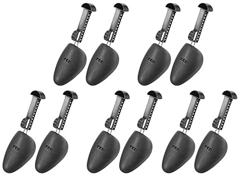 Tiamu 5 Paar Schuhspanner, Kunststoff Schuhstrecker, Schuhweiter Schuhe Dehnen, Schuhformer Verstellbar Länge Shoe Stretcher, Metallfeder Schuhspanner Herren (Schwarz)