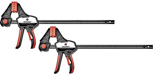 Einhandzwinge 300 x 85 mm 2er Set TOOLCRAFT 1672282 Spann-Weite (max.):300 mm Ausladungs-Maße:85 mm