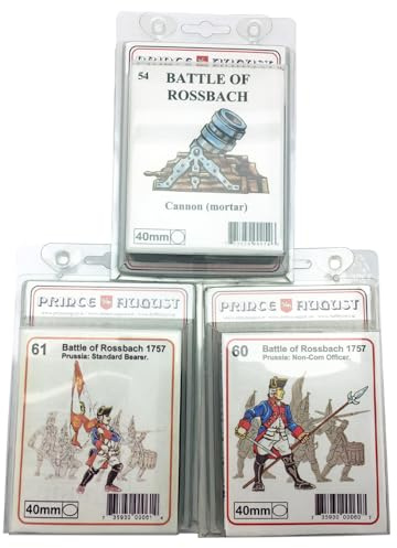 Prinz August Schlacht bei Roßbach Preußischer Fahnenträger, Unteroffizier und Mörser PA54, PA60 und PA61 Hobby Gießgummiformen.