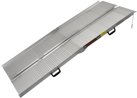 Folding Access Ramp, Portable Aluminium Anti Slip Loading Ramp for Step & Stairs (6ft Tri-Fold Ramp)