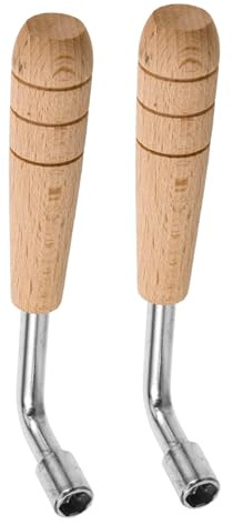 UPKOCH 2 Stück Universelle Harfenstimmadapter mit Ergonomischem Holzgriff und Präzisem Edelstahl für Saiteninstrumente Wie Harfe und Zither zum Einfachen Stimmen